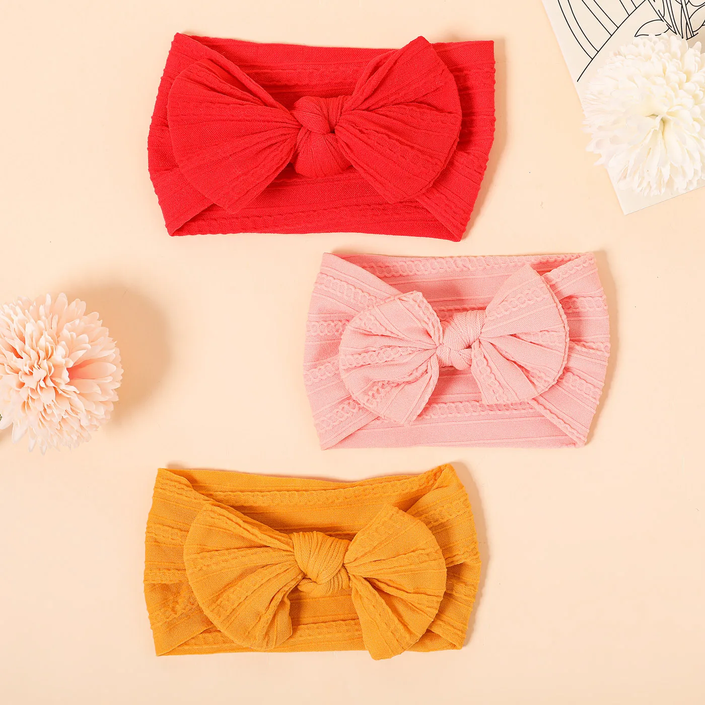 3-pack Solid Bowknot Headband for Girls  image 5