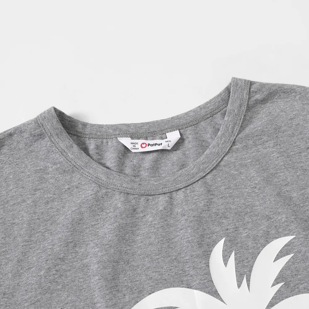 Family Matching 95% Cotton Short-sleeve Coconut Tree & Letter Print T-shirts big image 10