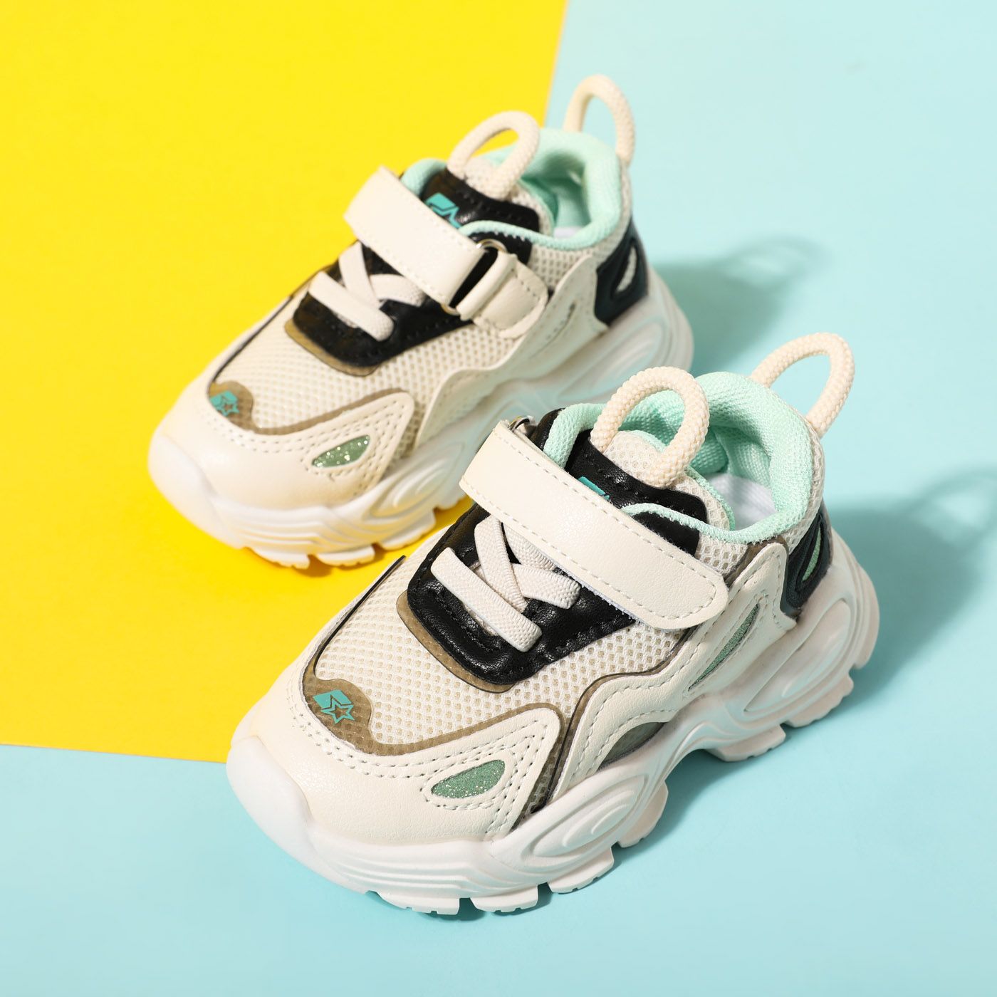 

Toddler Mesh Panel Breathable Chunky Sneakers