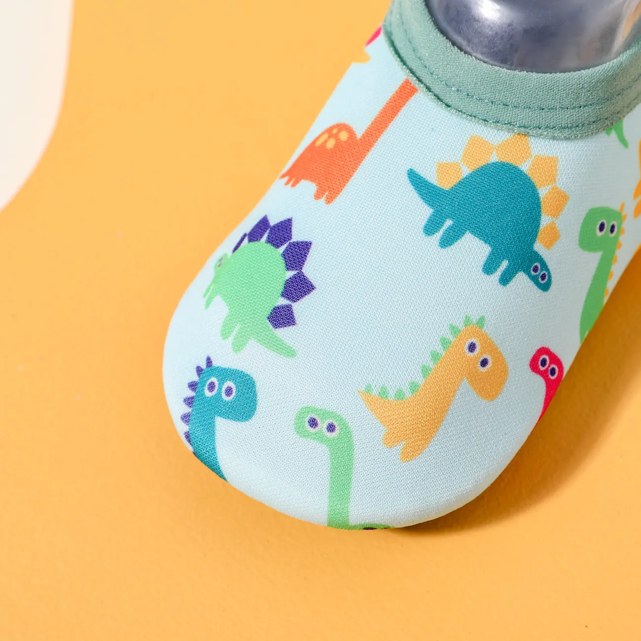 Baby / Toddler Dinosaur Pattern Non-slip Floor Socks Pale Green big image 1