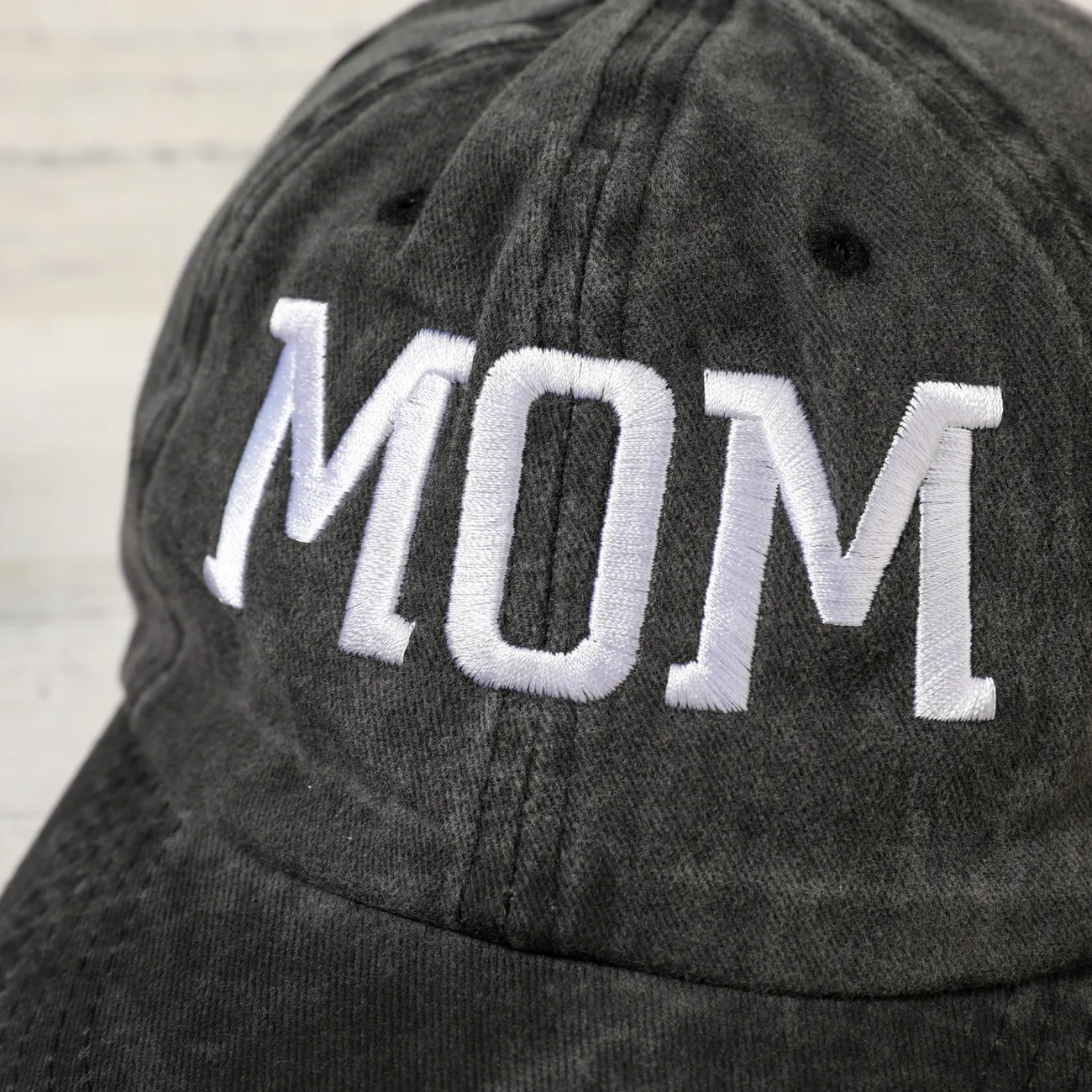 Family Matching Letter Embroidered Baseball Cap Dark Grey big image 1