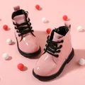 Toddler / Kid Side Zipper Lace Up Front Pink Boots(2 versions shipped randomly)  image 1