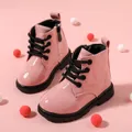 Toddler / Kid Side Zipper Lace Up Front Pink Boots(2 versions shipped randomly)  image 3