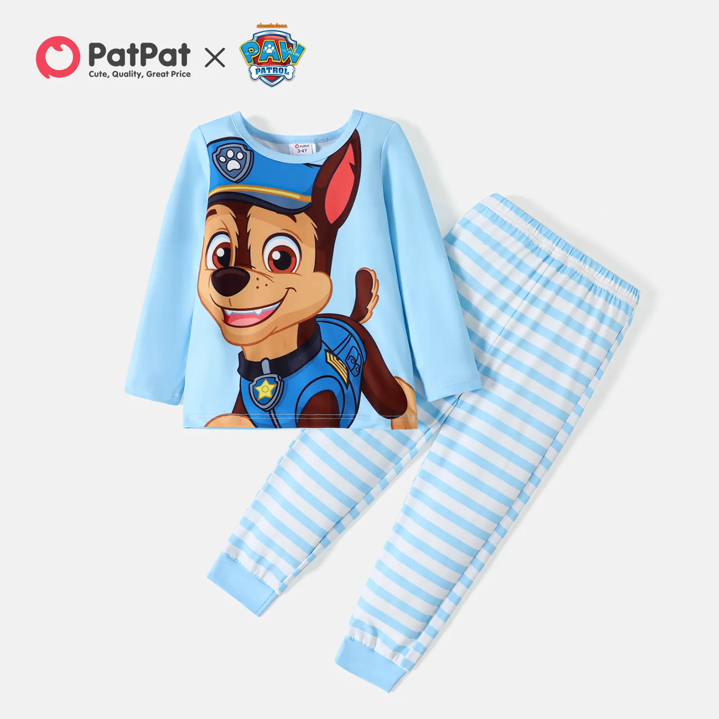

PAW Patrol 2pcs Toddler Girl/Boy Long-sleeve Tee and Polka dots/Stripe Pants Set