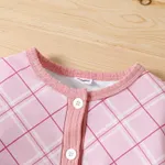 2-piece Toddler Girl Plaid Long-sleeve Coat Cardigan and Heart Sleeveless Tank Dress Set  image 3