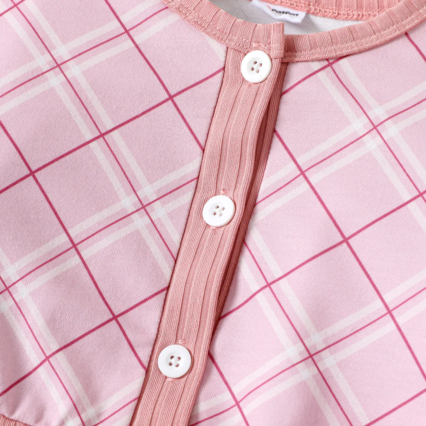 2-piece Toddler Girl Plaid Long-sleeve Coat Cardigan and Heart Sleeveless Tank Dress Set  image 4