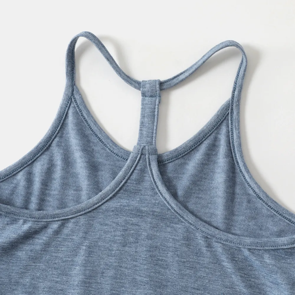 Solid 95% Cotton Slip Dress for Mom and Me big image 7
