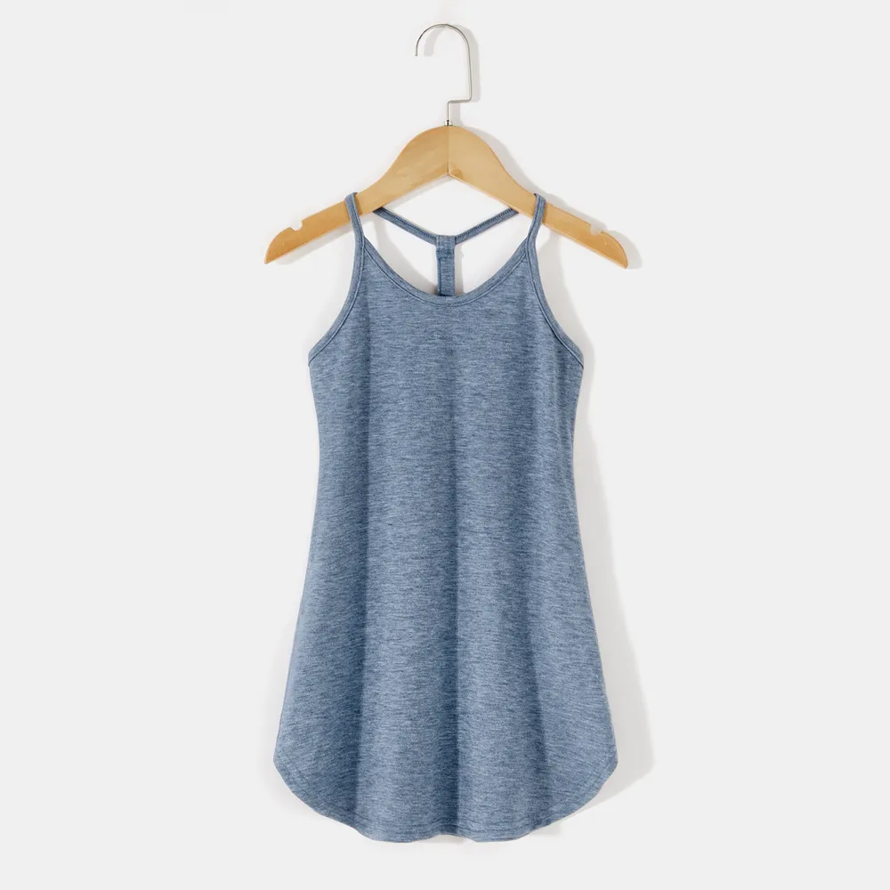 Solid 95% Cotton Slip Dress for Mom and Me  big image 6