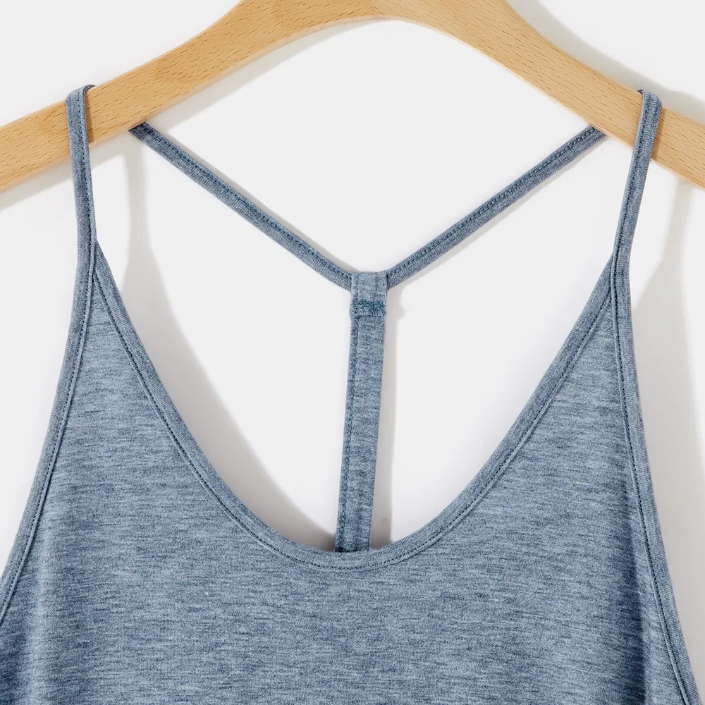 Solid 95% Cotton Slip Dress for Mom and Me big image 9