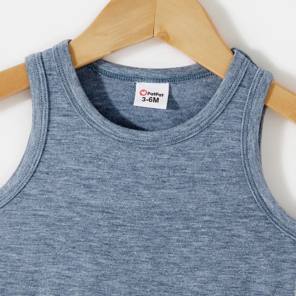 Solid 95% Cotton Slip Dress for Mom and Me big image 3