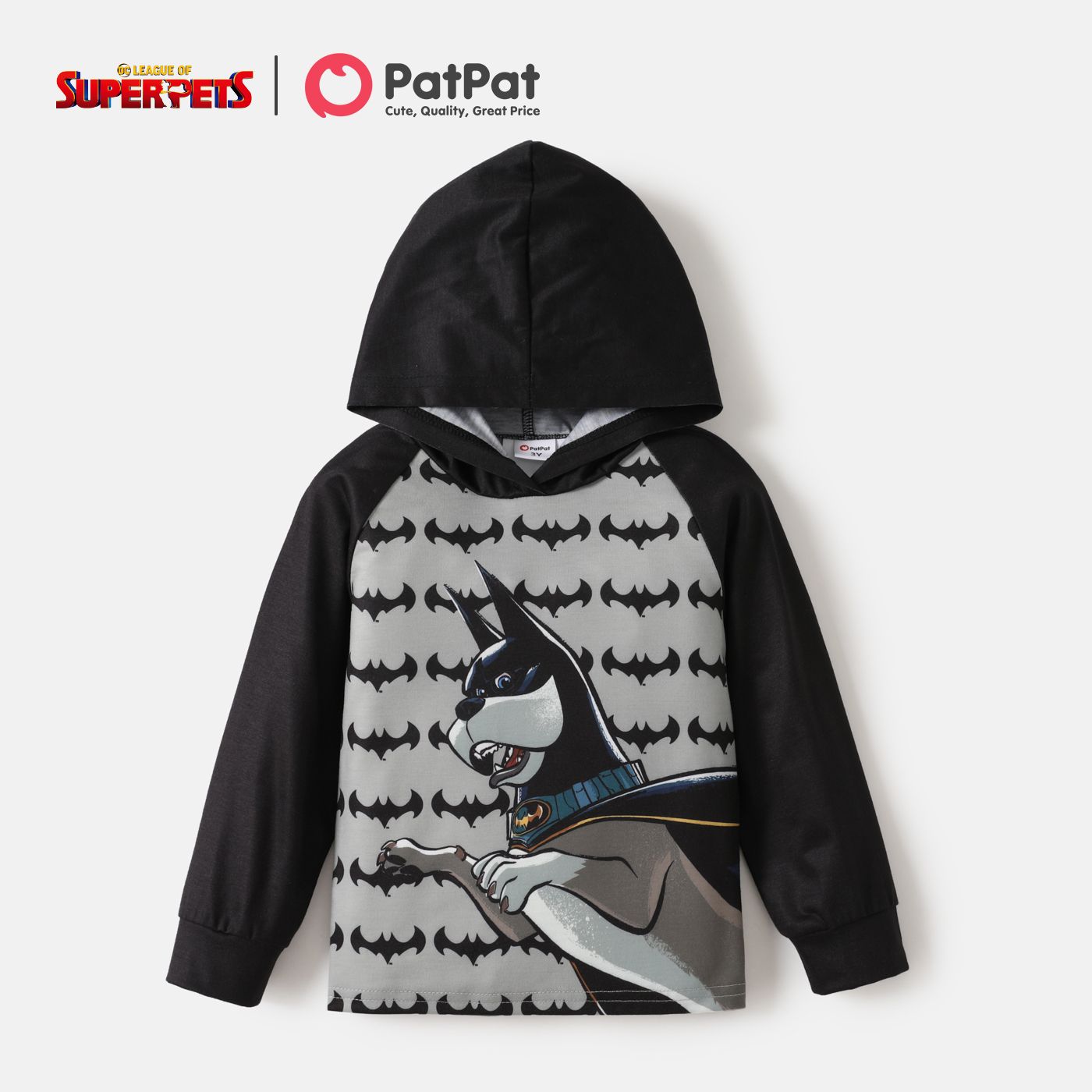 

Super Pets Toddler Boy/Girl Logo Print Colorblock Hoodie Sweatshirt
