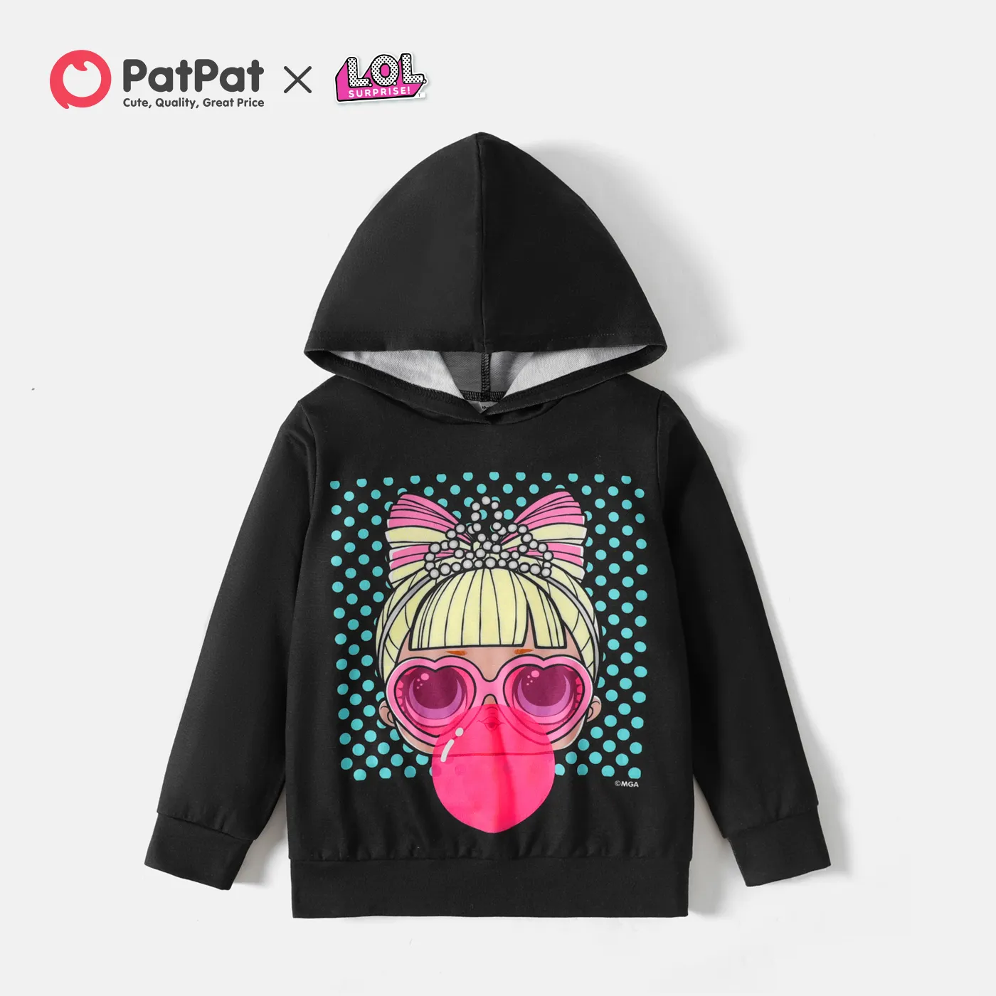 LOL Surprise Menina Com capuz Bonito Sweatshirt Preto