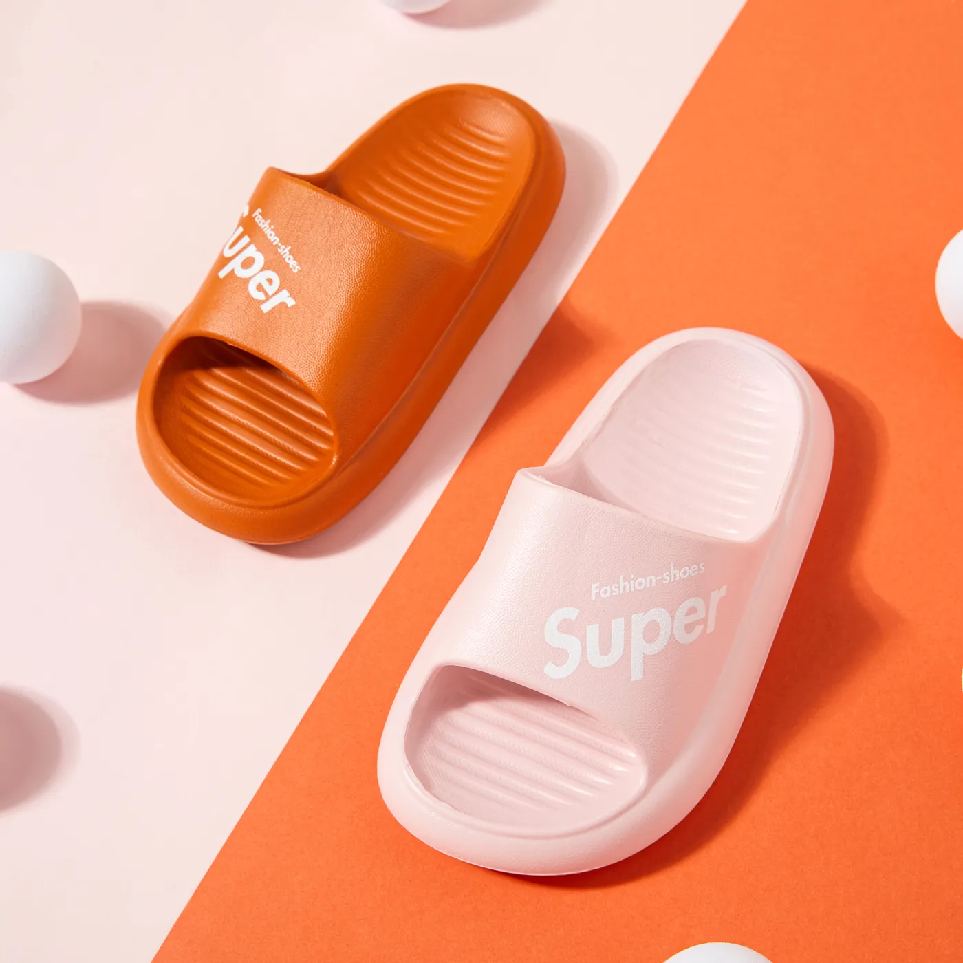 Toddler / Kid Letter Pattern Single Band Slides Slippers
