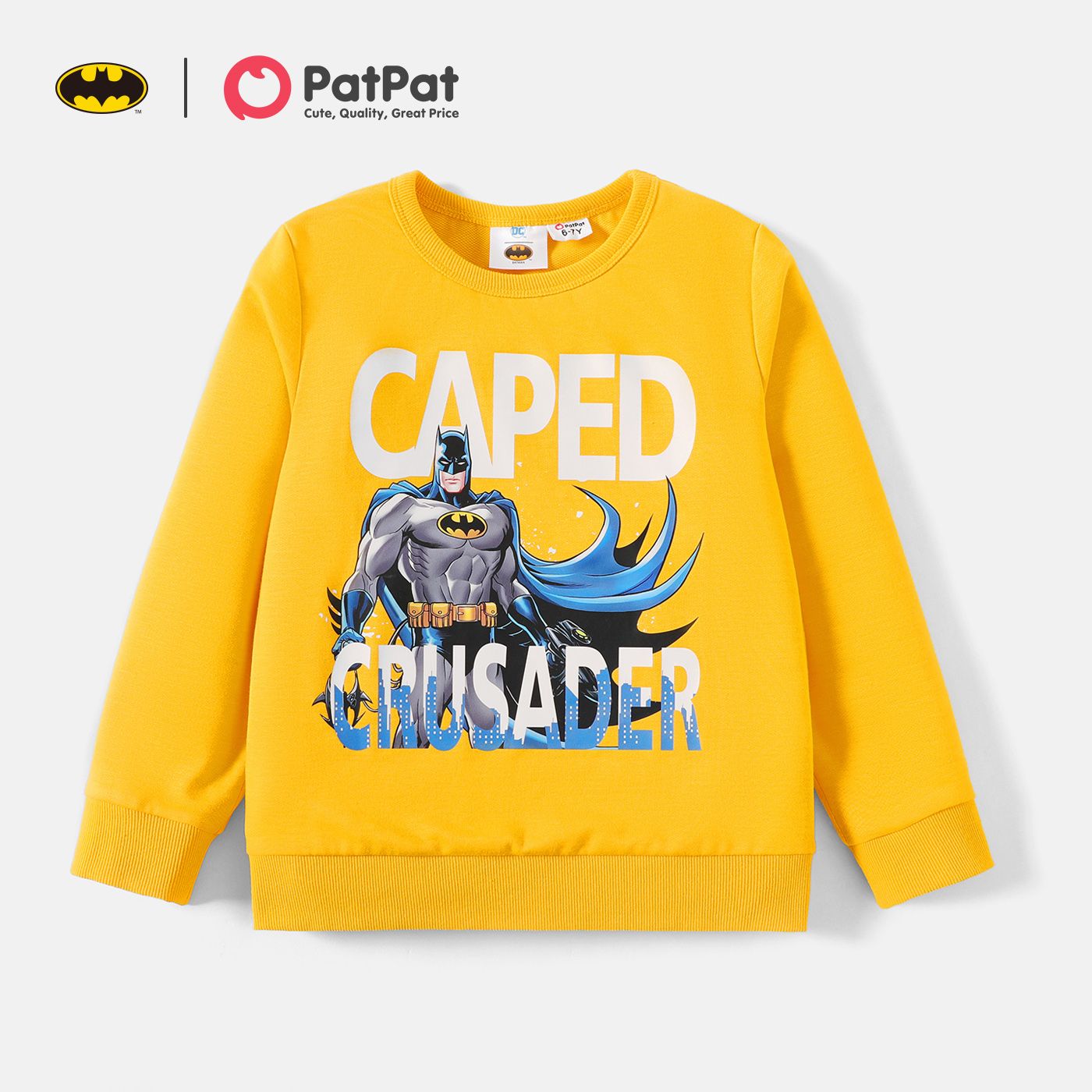 

Batman Kid Boy Letter Figure Print Pullover Sweatshirt