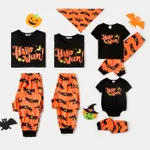 Halloween Family Matching Letter & Bat Print Short-sleeve Pajamas Sets (Flame Resistant)  image 2