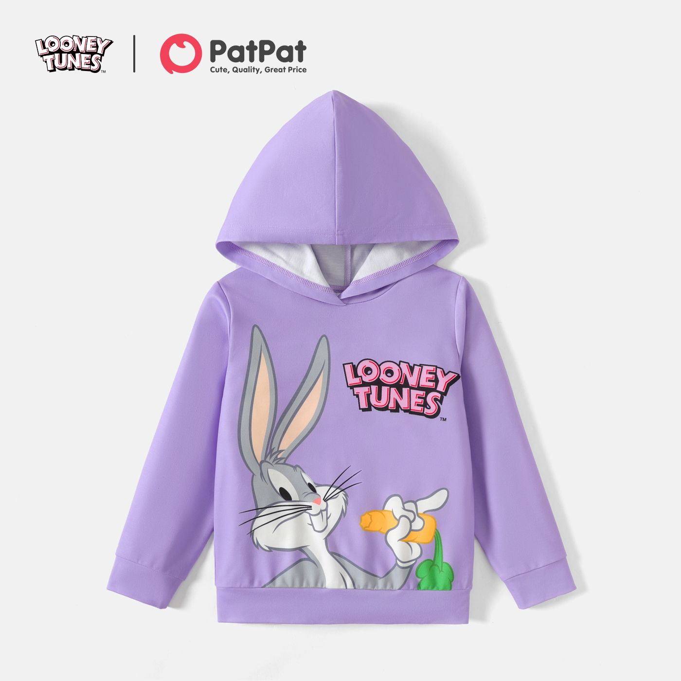 

Looney Tunes Kid Girl Letter Print Hoodie Sweatshirt