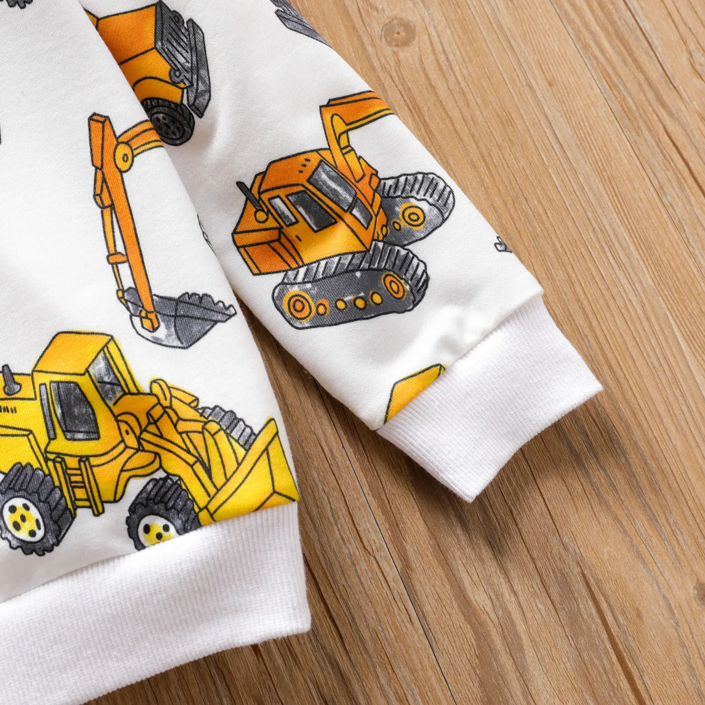 Toddler Boy Vehicle Excavator Print Pullover Sweatshirt  image 6