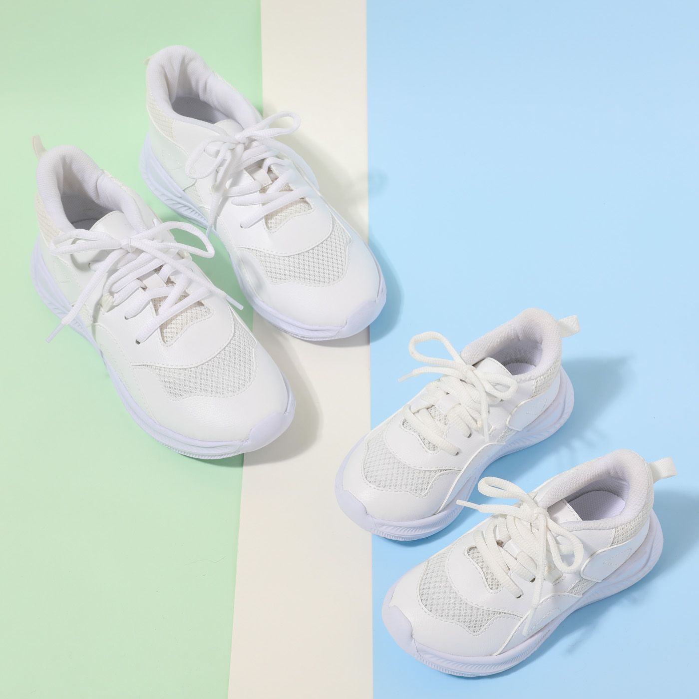 

Family Matching Mesh Panel Lace Up Sneakers