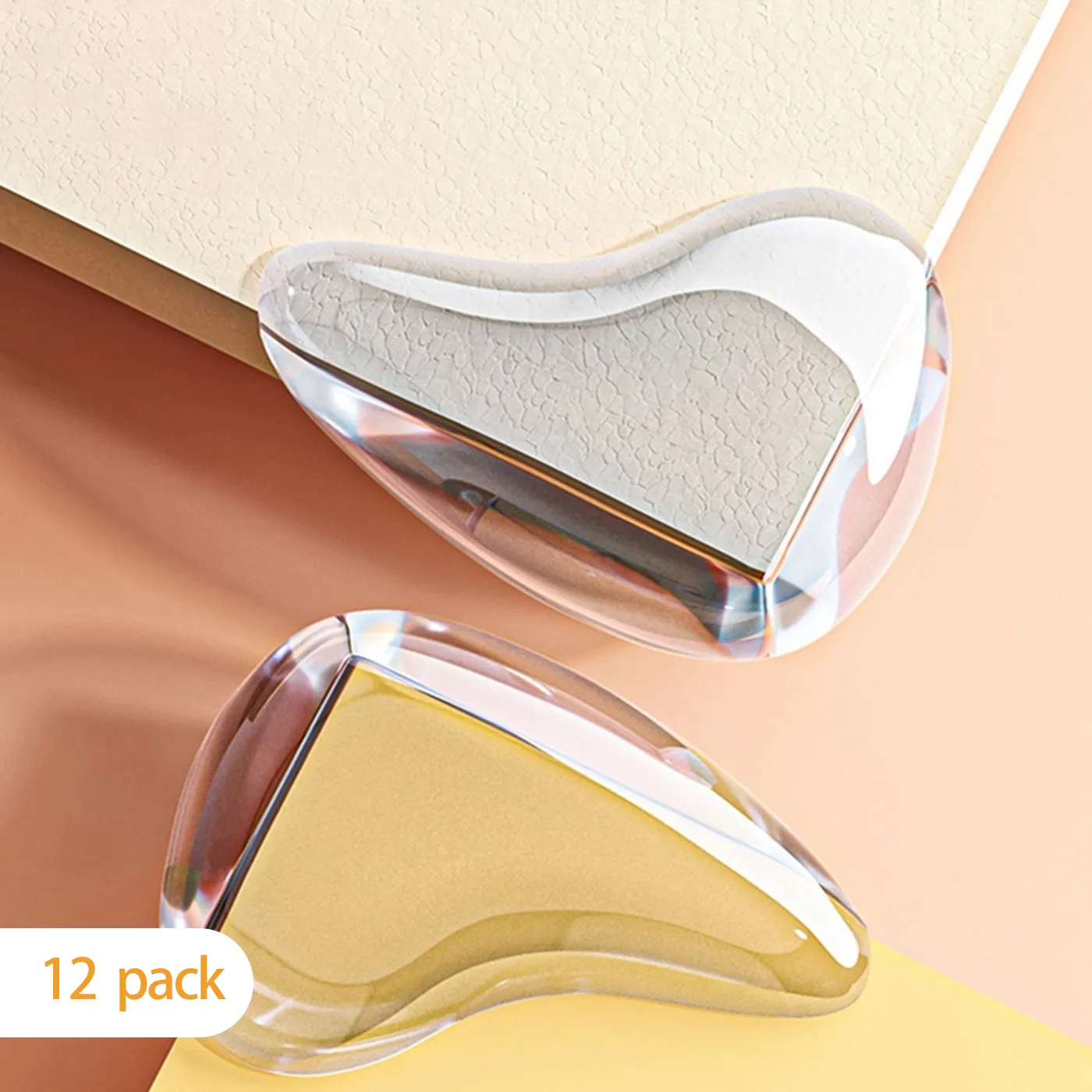 12-pack Water Drop Shaped Transparent Corner Protector Baby Thick Corner Guards Kids Security Protection for Furniture Sharp Corner  big image 7