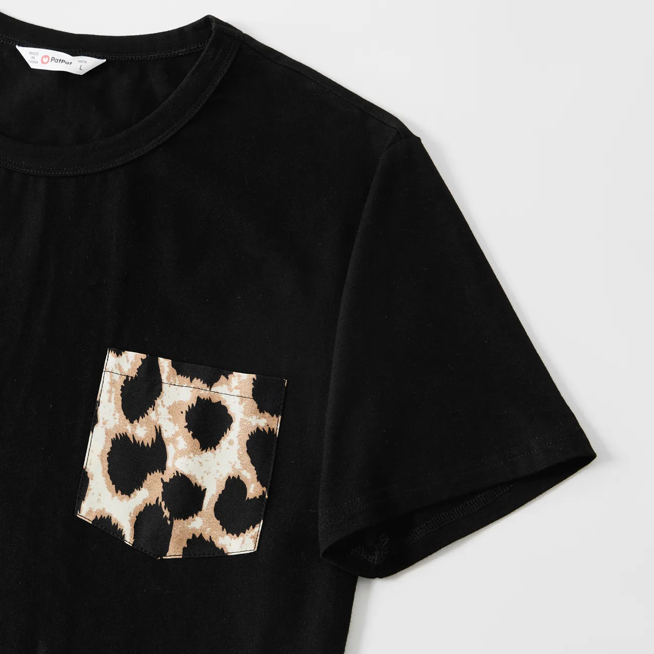 Looks familiares Estampado de leopardo Camiseta sin mangas Conjuntos combinados para familia Conjuntos Negro big image 1