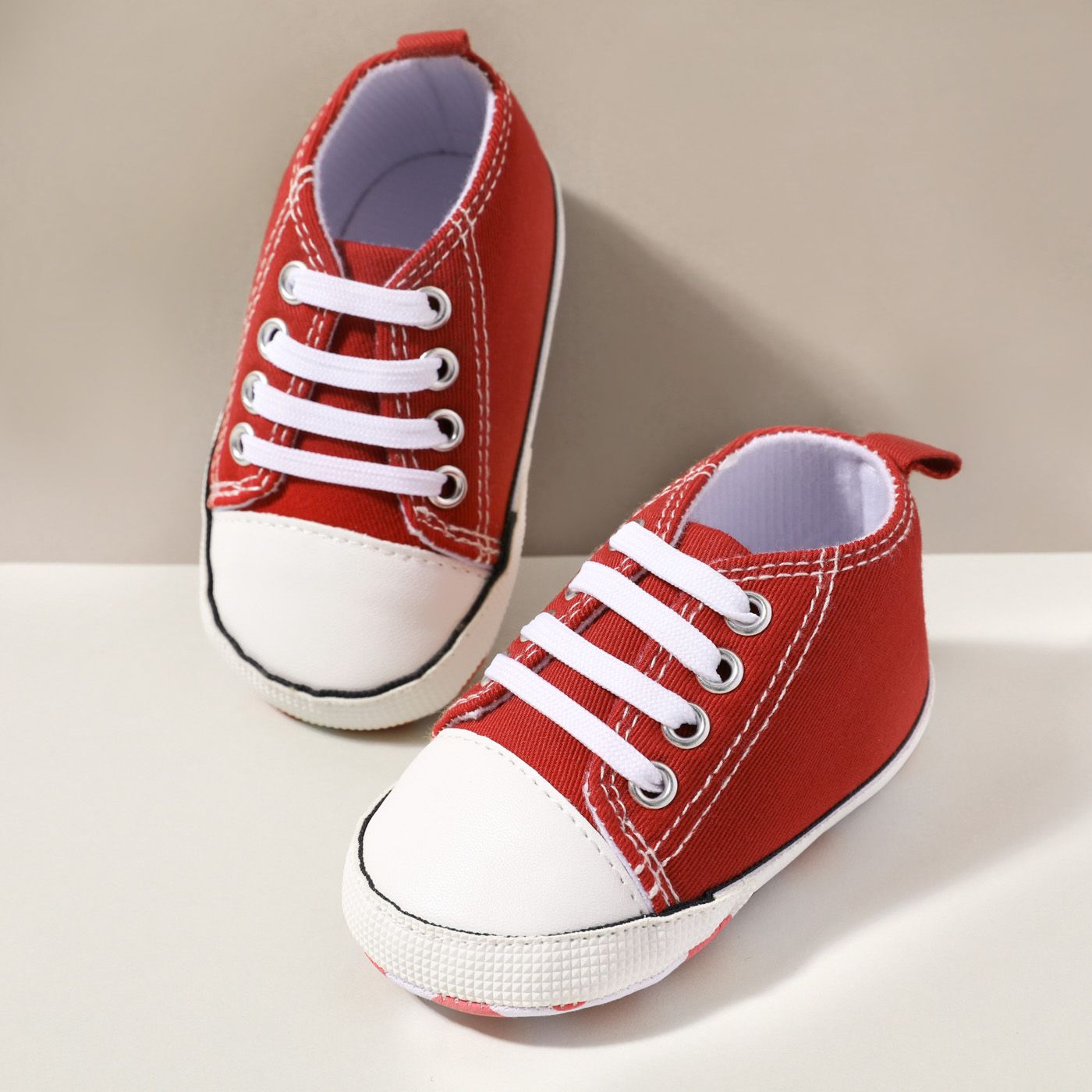 Chaussures De Marche Simples à Lacets Solides Pour Bébés / Tout-petits