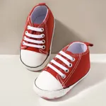 طفل / طفل صغير الصلبة الدانتيل يصل أحذية prewalker أحمر