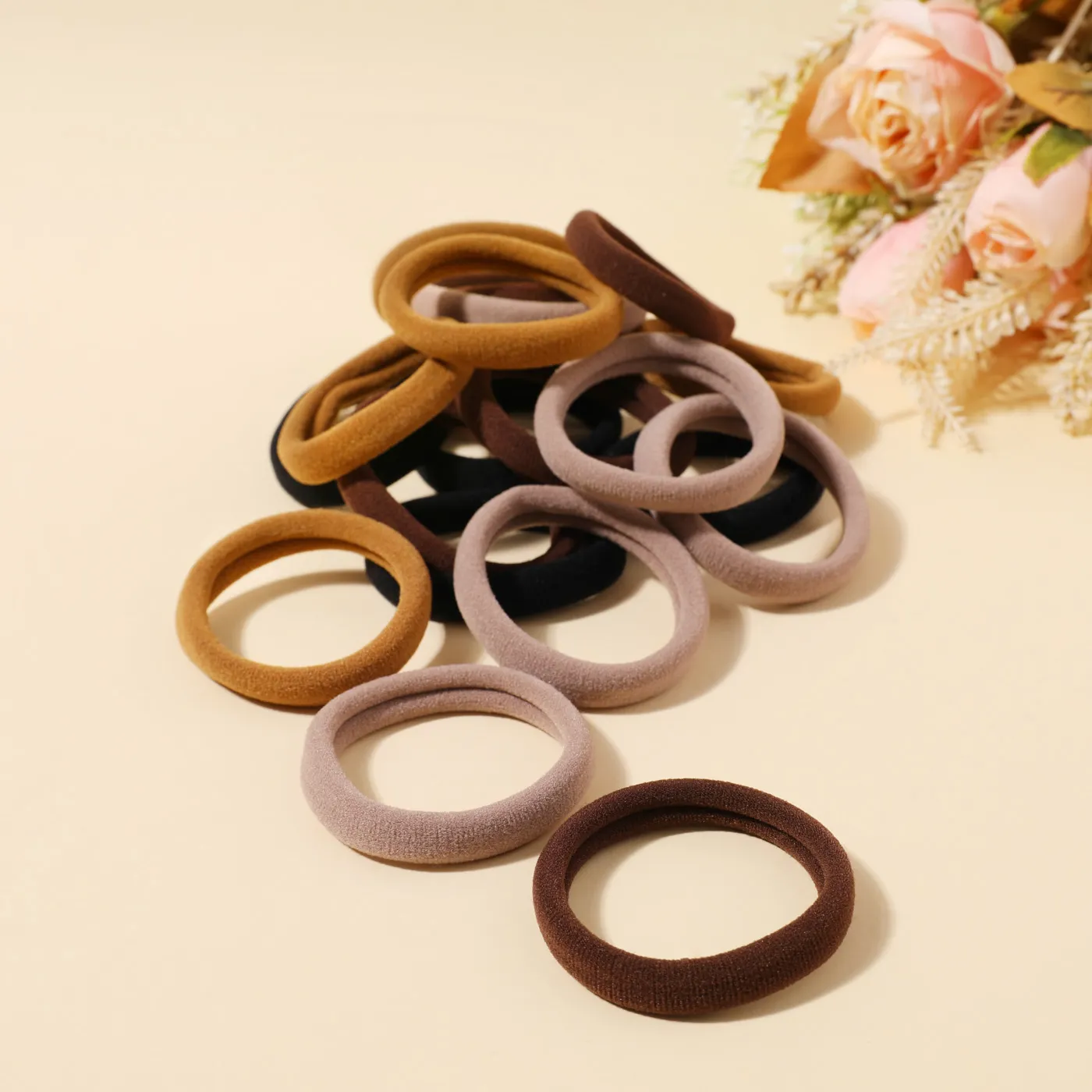 24-pack Women Simple Plain High Flexibility Hair Ties  image 4