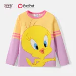 Looney Tunes Kid Boy/Kid Girl Colorblock Striped Long-sleeve Tee Pale Yellow