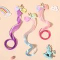 Unicorn Clip Hairpiece Hair Extension Wig Pieces for Girls  image 5