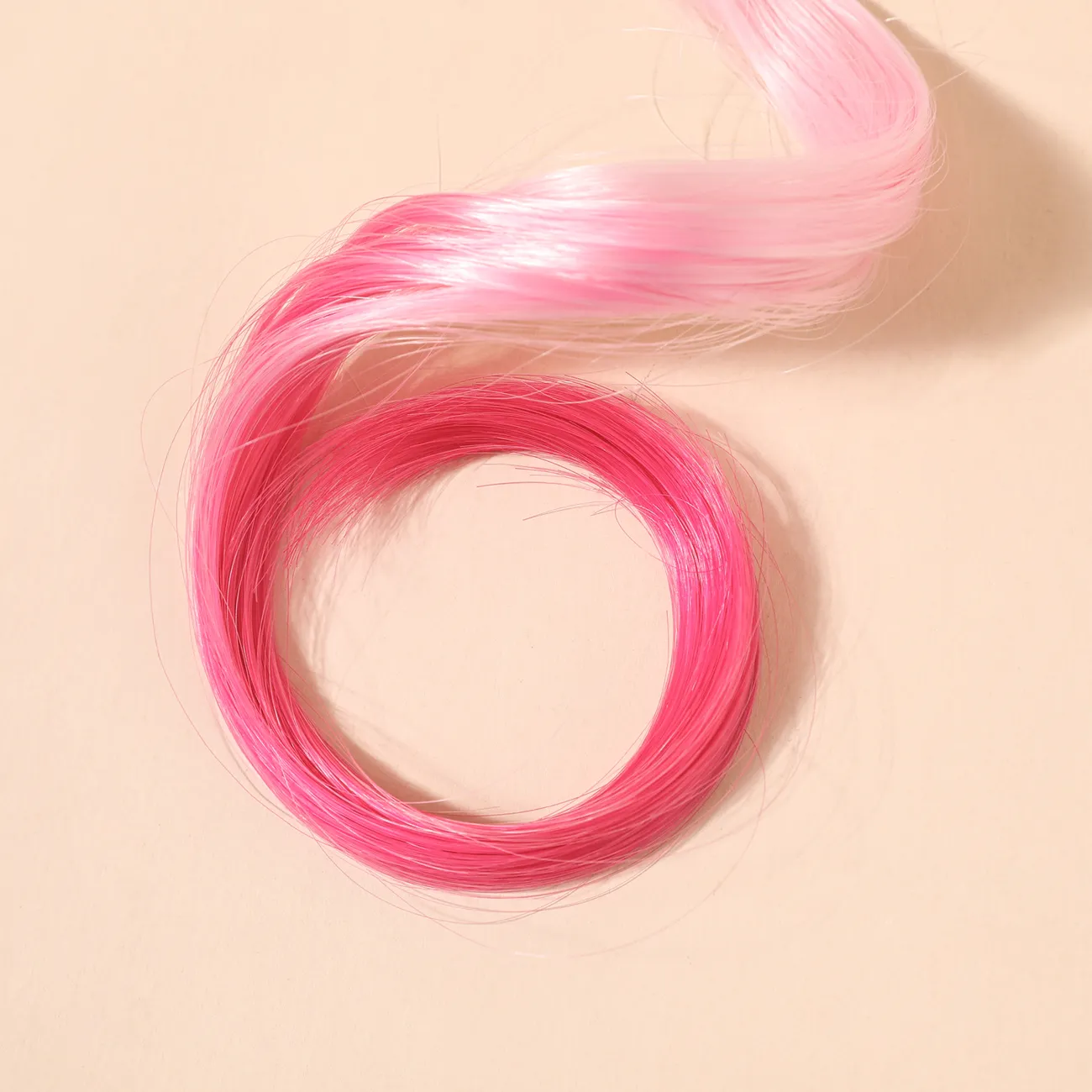 Unicorn Clip Hairpiece Hair Extension Wig Pieces for Girls Pink big image 1