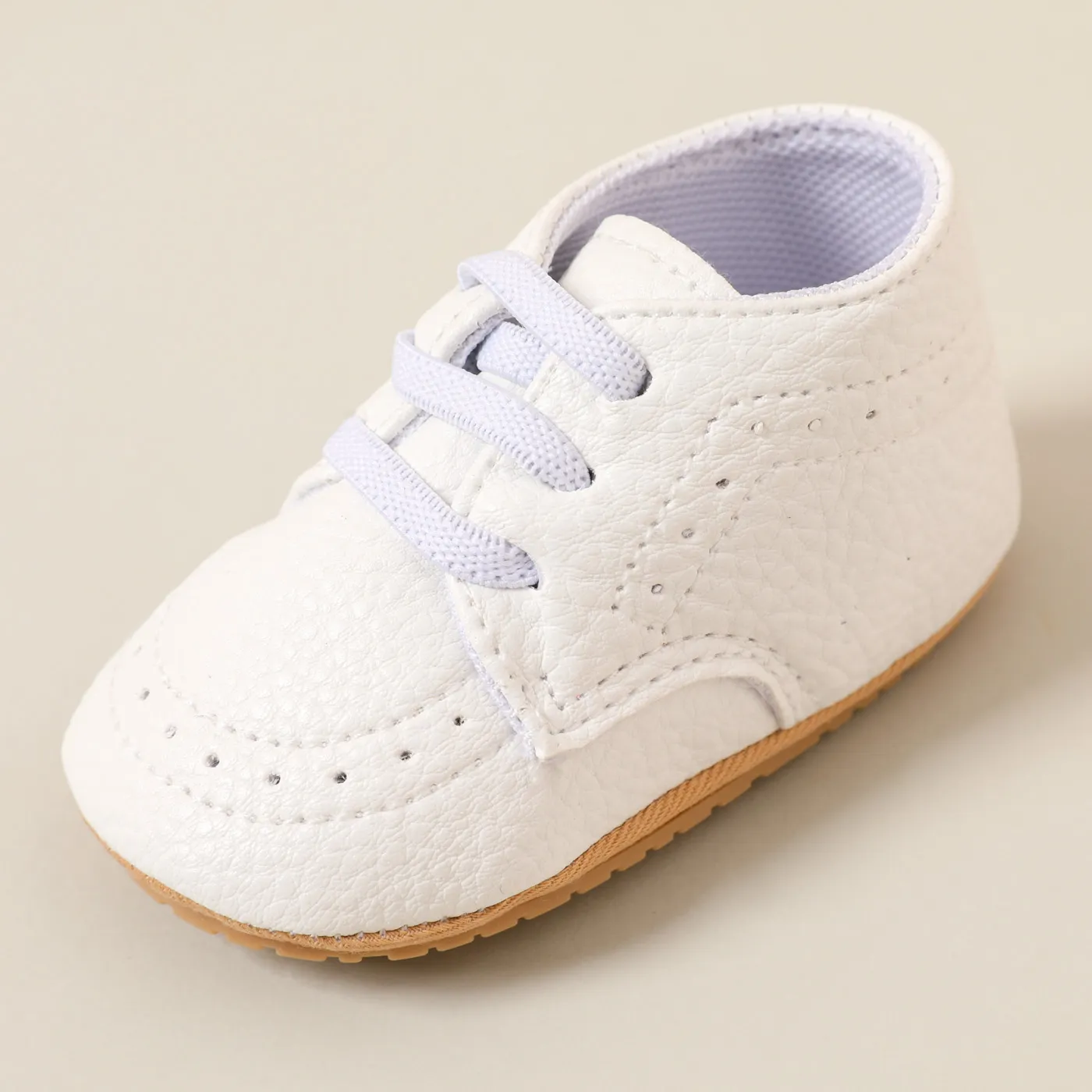Baby / Toddler Lace Up White Baptism Shoes  image 4