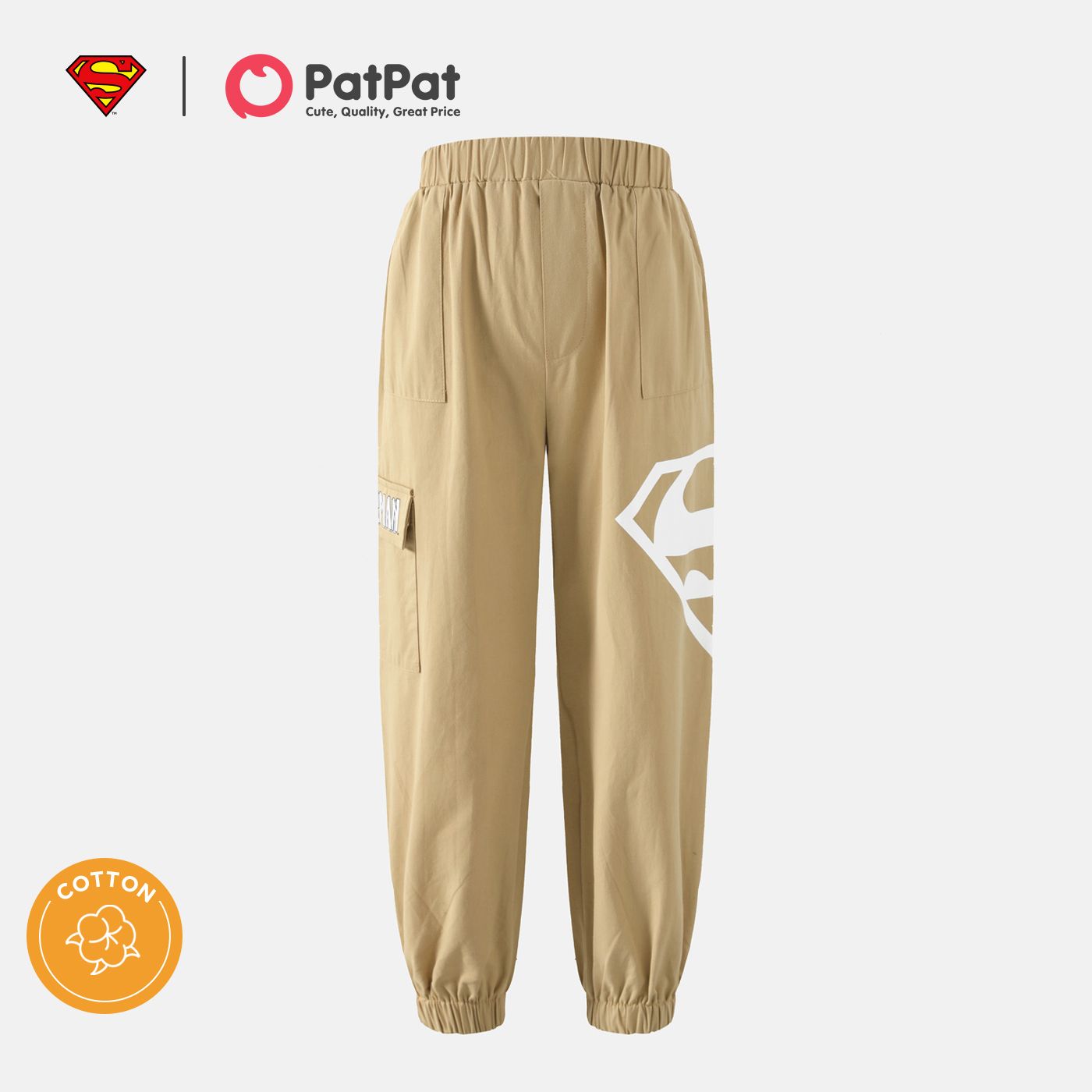 

Justice League Kid Boy 100% Cotton Logo Print Pocket Design Cargo Pants