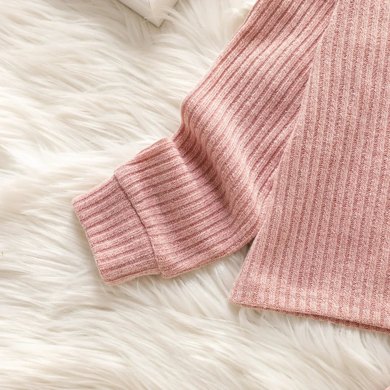 2 Stück Kleinkinder Mädchen Stehkragen Basics T-Shirt-Sets rosa big image 1