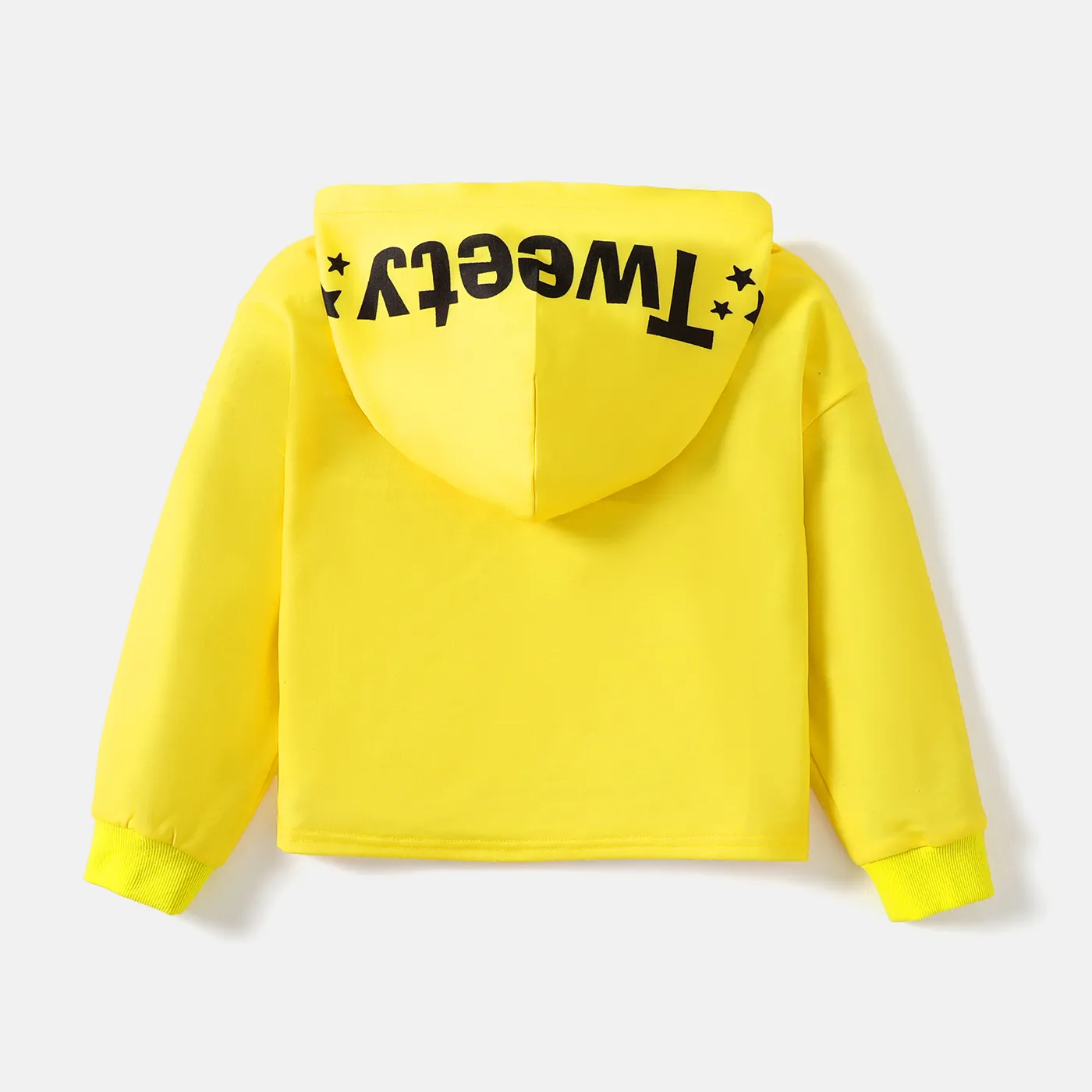 Looney Tunes Kid Girl Tweety Print Hoodie Sweatshirt Yellow image 3