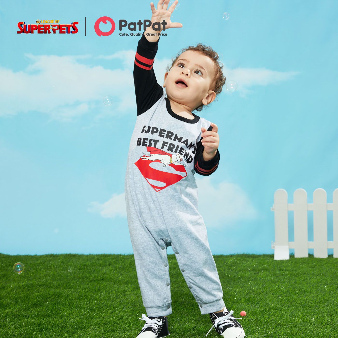 

Super Pets Sibling Matching Cotton Long-sleeve Graphic Sets