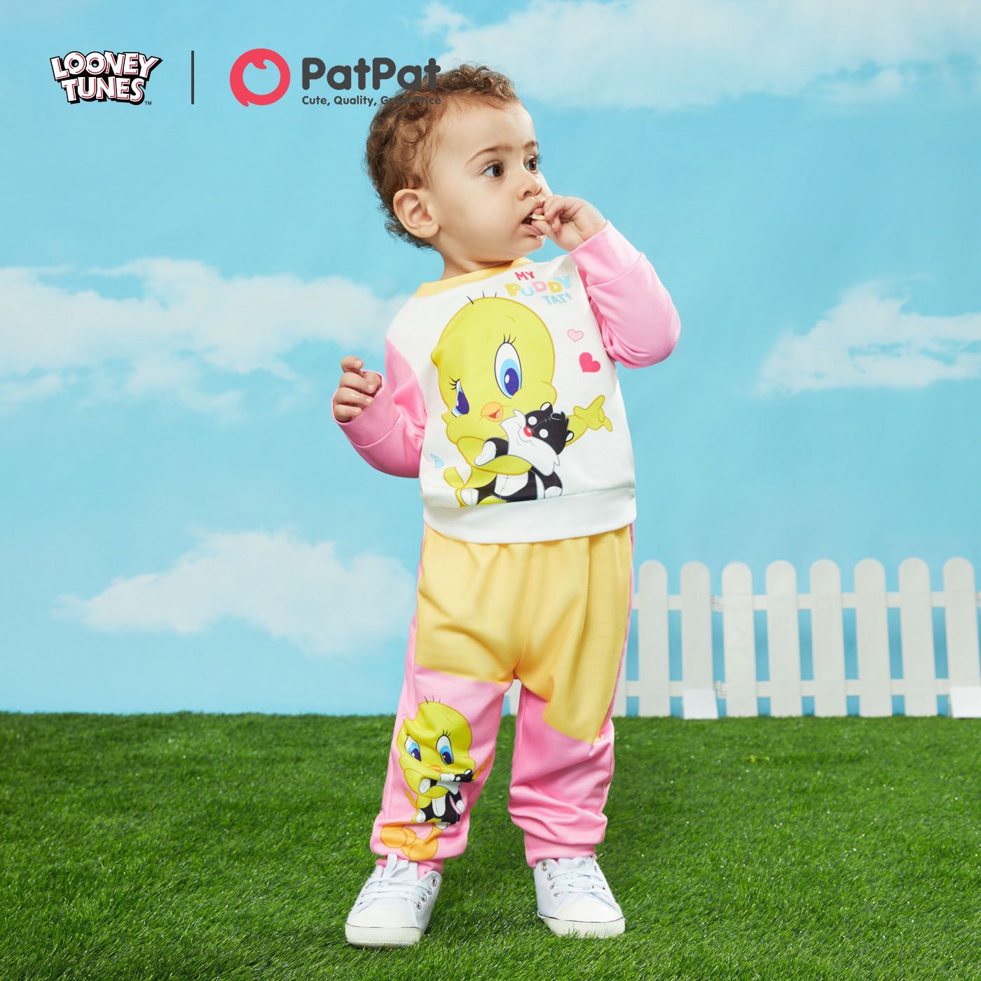 

Looney Tunes 2pcs Baby Boy/Girl Long-sleeve Graphic Sweatshirt and Pants Set