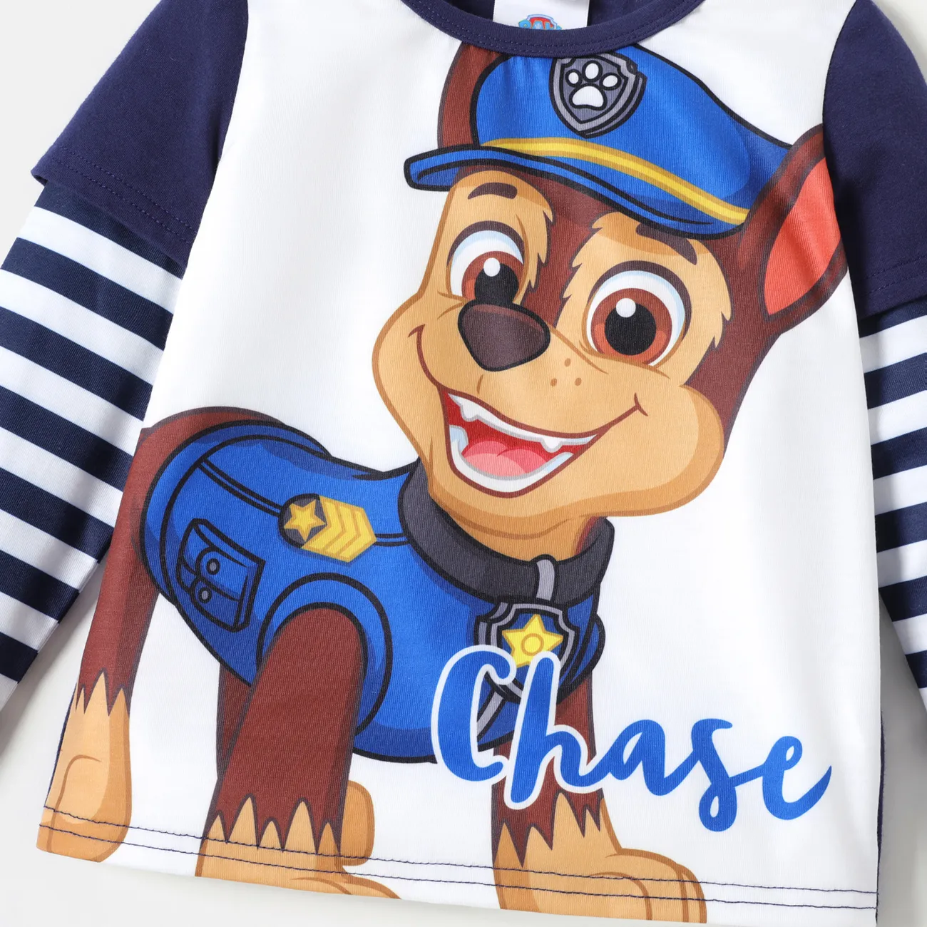 PAW Patrol Toddler Only Mobile Long-sleeve PatPat Tee Striped $13.99 US Cotton Girl/Boy