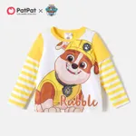 PAW Patrol Toddler Girl/Boy Striped Long-sleeve Cotton Tee Yellow
