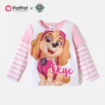 PAW Patrol Toddler Girl/Boy Striped Long-sleeve Cotton Tee Pink