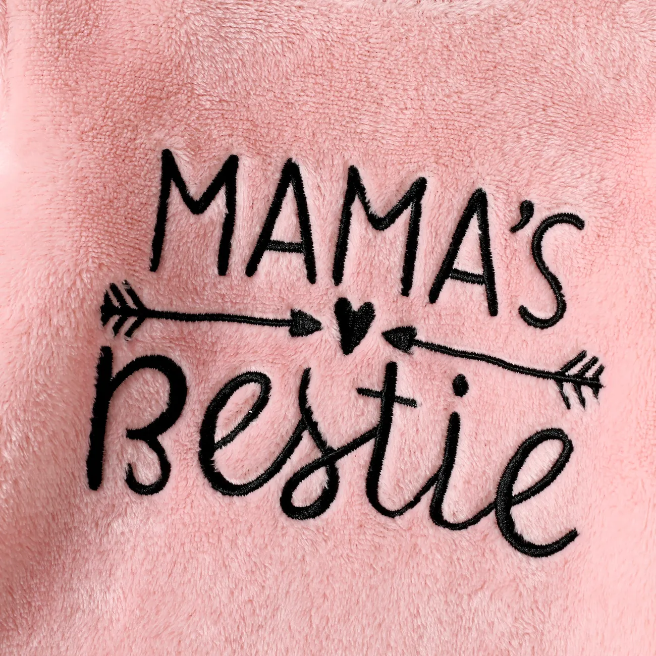 Dia da Mãe Criança Menina Colarinho alto Bonito Vestidos Rosa big image 1
