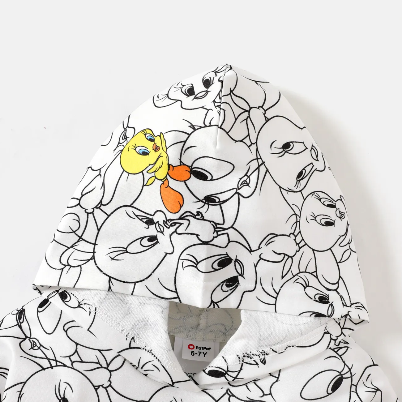 Looney Tunes Páscoa Criança Menina Estampado animal Com capuz Sweatshirt Branco big image 1
