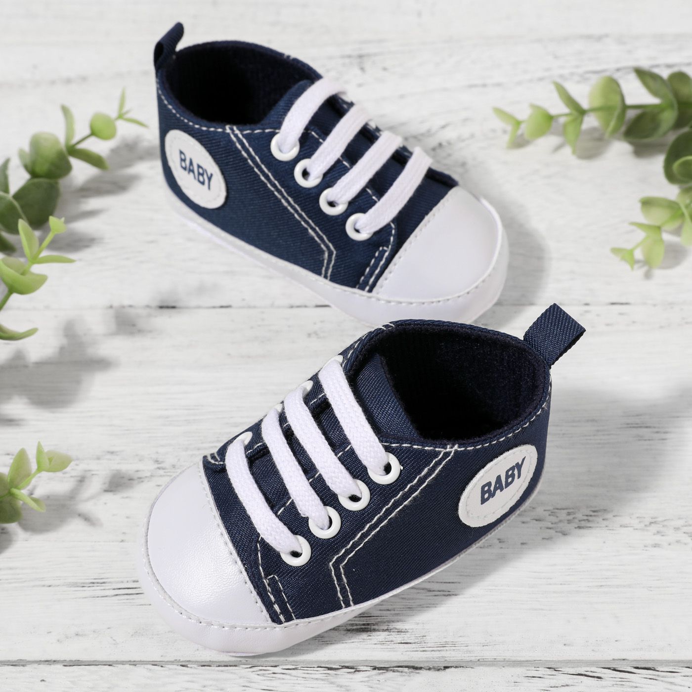 Chaussures En Toile à Lacets Graphiques Pour Bébés / Tout-petits