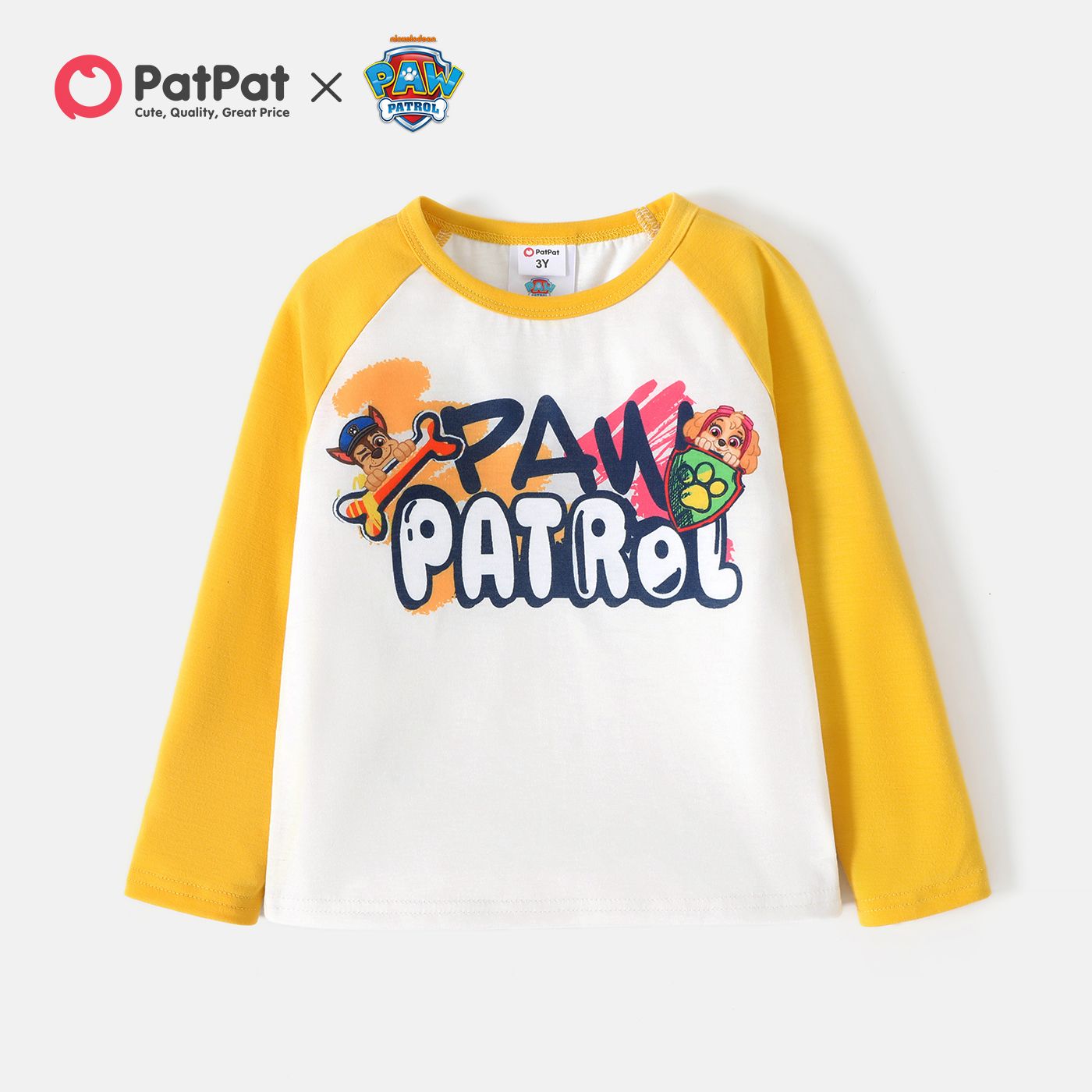 

PAW Patrol Toddler Boy/Girl Letter Print Long Raglan Sleeve Tee