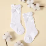 3 pares de meias simples com nervuras para bebês/crianças Multicolorido image 3