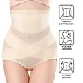 Women Hi-Waist Double Tummy Control Panty Butt Lifter Shapewear Waist Trainer Tummy Control Shorts Body Shaper Cincher Girdle  image 1