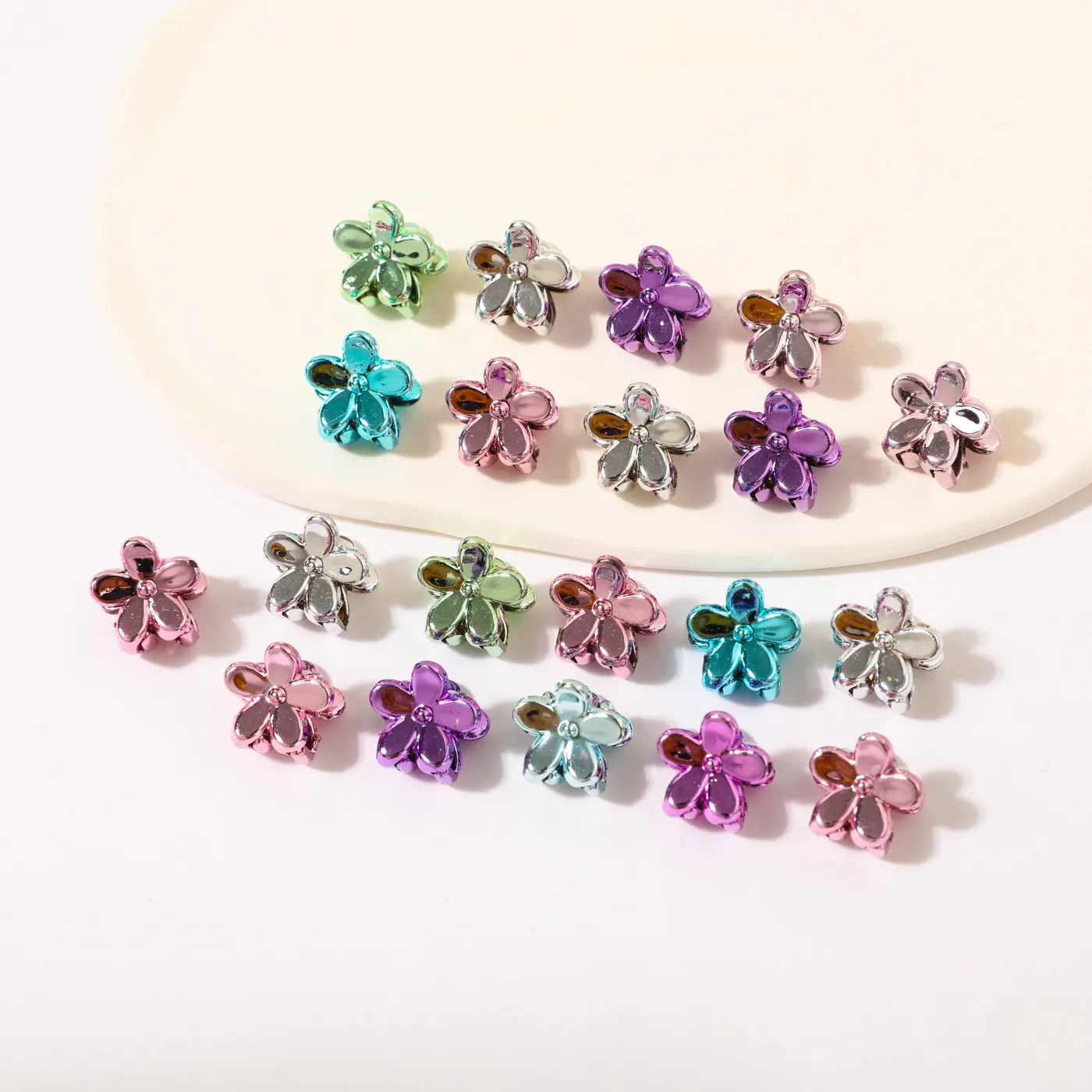 20-pack Women Multicolor Flower Shape Hair Clip  image 1