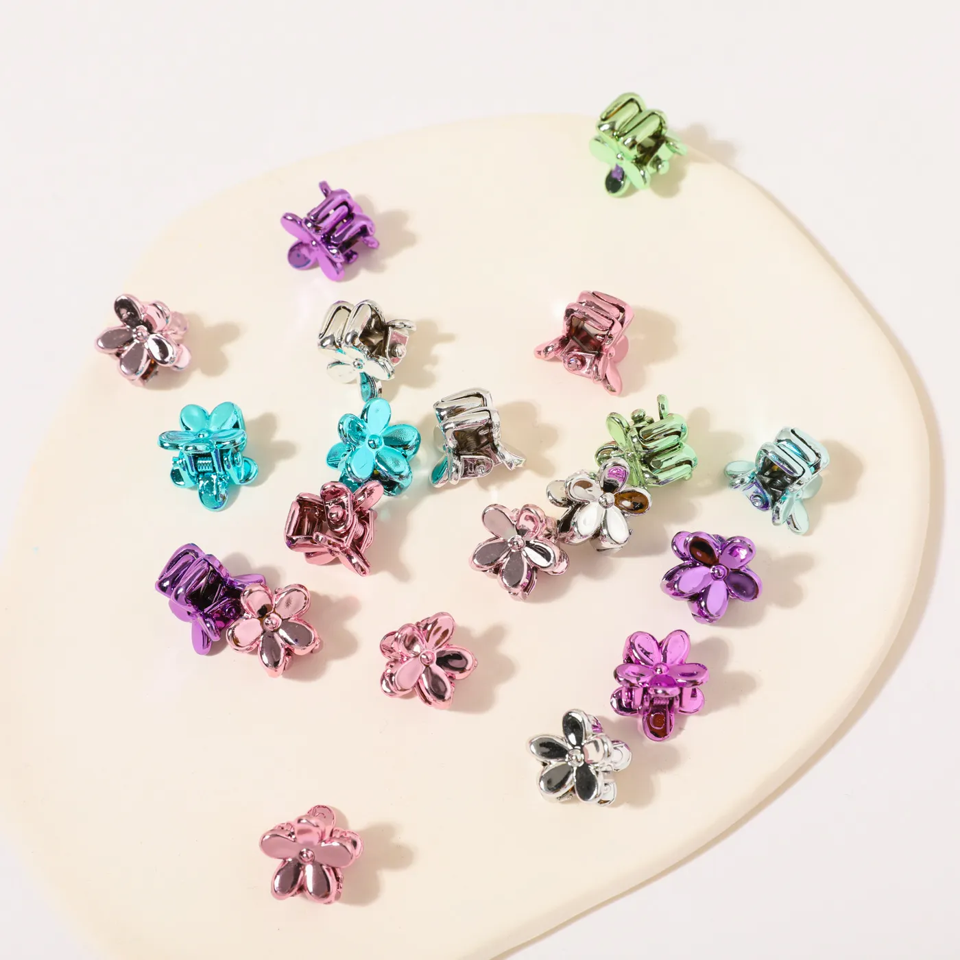 20-pack Women Multicolor Flower Shape Hair Clip  big image 6