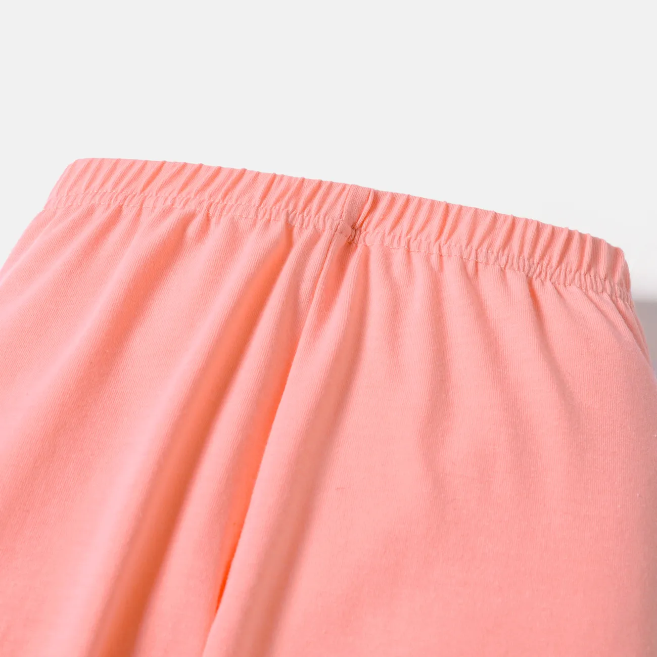 3-Pack Toddler Girl 100% Cotton Solid Color Elasticized Leggings Multi-color big image 1