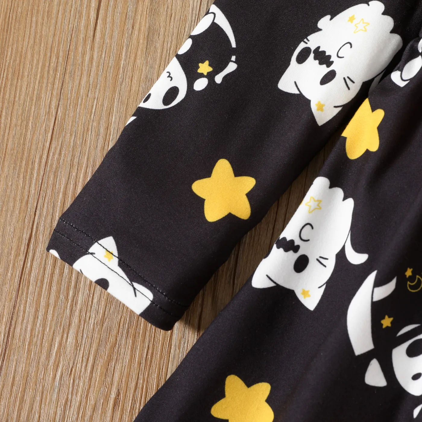 Toddler Girl Halloween Ghost Print Long-sleeve Dress  image 5