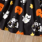 Toddler Girl Halloween Ghost Print Long-sleeve Dress  image 6